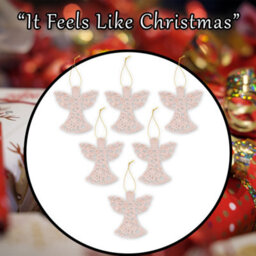 Christmas Tree Decoration Glitter Angel X 6 17. 5Cmx10Cmx1. 5Cm - thumbnail 7