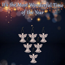 Christmas Tree Decoration Glitter Angel X 6 17. 5Cmx10Cmx1. 5Cm - thumbnail 3