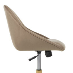 Beliani Desk Chair Bardsdale Velvet Taupe - thumbnail 5