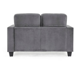 Home Detail Dakota 2 Seater Grey Velvet Fabric Sofa - thumbnail 3
