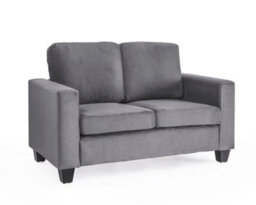 Home Detail Dakota 2 Seater Grey Velvet Fabric Sofa - thumbnail 2