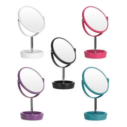 Orsina Turquoise Plastic Swivel Table Mirror - thumbnail 2
