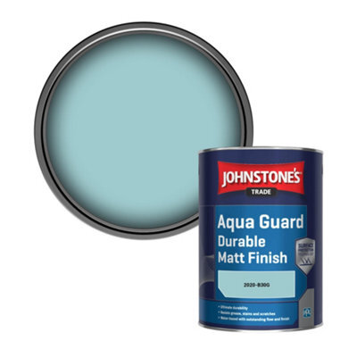 Johnstone's Trade Wood & Metal Aqua Guard Durable Matt Paint (2020-B30G) 1L - image 1