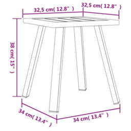 Berkfield Garden Table Anthracite 34X34X38 Cm Steel - thumbnail 7