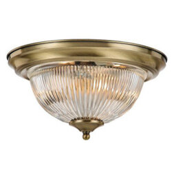 Happy Homewares Traditional Antique Brass Ip44 Bathroom Ceiling Light Fitting - thumbnail 2