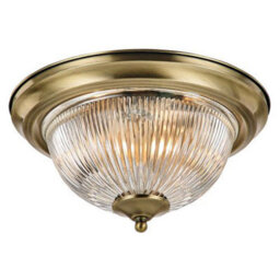 Happy Homewares Traditional Antique Brass Ip44 Bathroom Ceiling Light Fitting - thumbnail 1