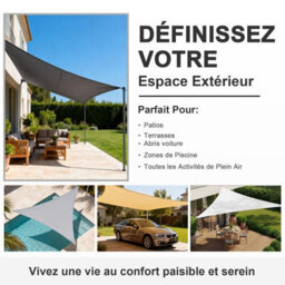 Beige 4X4X4M Triangular Shade Sail 95% Uv Protection Waterproof - thumbnail 6