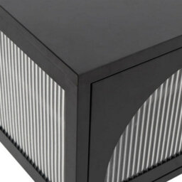 Berkfield Tv Cabinet Black 105X35X50 Cm Glass And Steel - thumbnail 8