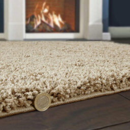 UETIAN Luxurious Shaggy Rugs Soft Extra Thick Area Rugs Heavy 5Cm Dense Pile For Living Room Bedroom Hallway (Light Beige 80 X 150) - thumbnail 2