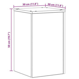 Walplus Plant Stand 2 Pcs Black Oak 30 X 30 X 50 Cm Engineered Wood - thumbnail 9