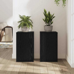 Walplus Plant Stand 2 Pcs Black Oak 30 X 30 X 50 Cm Engineered Wood - thumbnail 4