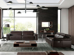 Angel Cerda Stylish Chocolate Brown 2-Seater Relaxation Sofa With Electric Recline - thumbnail 3