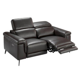 Angel Cerda Stylish Chocolate Brown 2-Seater Relaxation Sofa With Electric Recline - thumbnail 6