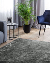 Beliani Shaggygy Rug Demre Dark Grey 200 X 200 Cm - thumbnail 2
