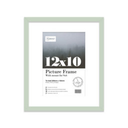 "12X10"" Mint Green Frame With Mount For 9X6"" Pictures 20mm Thin Edge Portrait And Landscape Display With Wall Hooks And Kickstand" - thumbnail 1