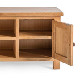 Surrey Oak 180Cm Extra Wide Tv Unit - Fully Assembled By Roseland Furniture - thumbnail 4