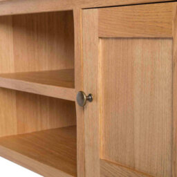 Surrey Oak 180Cm Extra Wide Tv Unit - Fully Assembled By Roseland Furniture - thumbnail 3