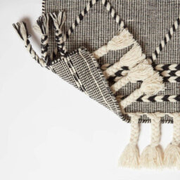 Homescapes Edessa Black & White Kilim Wool Rug 120 X 170 Cm - thumbnail 5