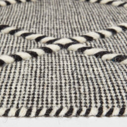 Homescapes Edessa Black & White Kilim Wool Rug 120 X 170 Cm - thumbnail 4