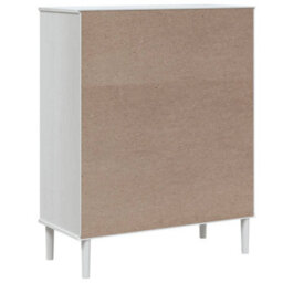 Berkfield Highboard Senja Rattan Look White 90X40X112Cm Solid Wood Pine - thumbnail 8