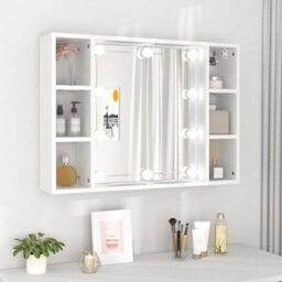 Walplus Mirror Cabinet With Led White 76X15X55 Cm