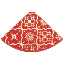 Walplus Luxury Christmas Tree Skirt With Sock Red 122 Cm Fabric - thumbnail 6