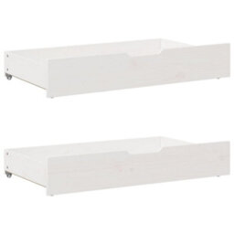 Berkfield Daybed With Drawers Without Mattress White 90X200 Cm Solid Wood - thumbnail 8