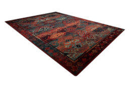 RugsX Wool Carpet Omega Avar Frame, Diamonds, Oriental - Ruby 170X235 Cm