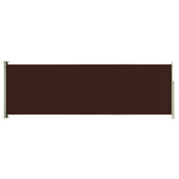 Berkfield Patio Retractable Side Awning 200X600 Cm Brown - thumbnail 2