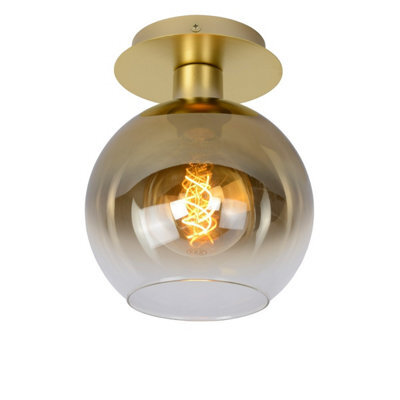 Lucide Marius Retro Flush Ceiling Light - 1Xe27 - Matt Gold, Brass - image 1