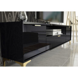 Creative Furniture Goldline Gloss Tv Unit 200Cm - Glossy Black - thumbnail 3