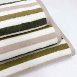 Allure Bath Fashions Cali Luxury Striped Bath Towel - Green - thumbnail 2