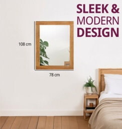 Hallowood Furniture Waverly Oak - Oak Framed Mirror (Mir1080) - thumbnail 3