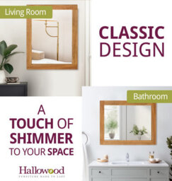 Hallowood Furniture Waverly Oak - Oak Framed Mirror (Mir1080) - thumbnail 6