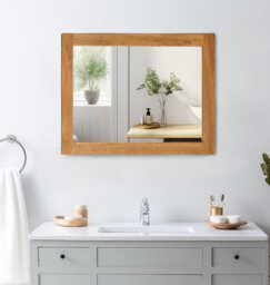 Hallowood Furniture Waverly Oak - Oak Framed Mirror (Mir1080)