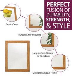 Hallowood Furniture Waverly Oak - Oak Framed Mirror (Mir1080) - thumbnail 2