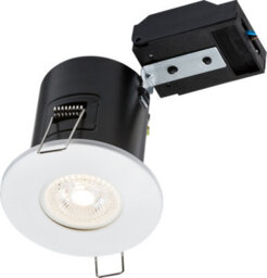 Luminosa Lighting Luminosa Fixed Gu10 Fire-Rated Downlight - White 230V Ip20 35W - thumbnail 1