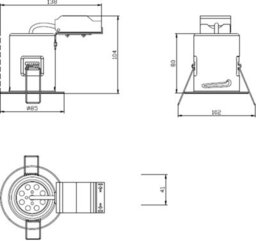 Luminosa Lighting Luminosa Fixed Gu10 Fire-Rated Downlight - White 230V Ip20 35W - thumbnail 2