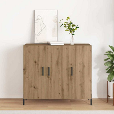 Berkfield Artisan Oak Sideboard - 90X34X80 Cm - Made Of Engineered Wood - image 1