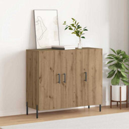 Berkfield Artisan Oak Sideboard - 90X34X80 Cm - Made Of Engineered Wood - thumbnail 4