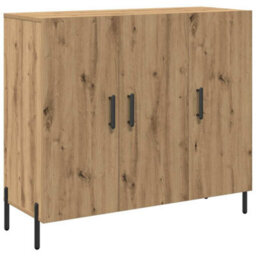 Berkfield Artisan Oak Sideboard - 90X34X80 Cm - Made Of Engineered Wood - thumbnail 2
