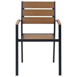 Beliani Garden Dining Set 6 Seater Vernio Brown/ Black - thumbnail 5