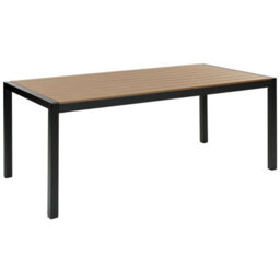 Beliani Garden Dining Set 6 Seater Vernio Brown/ Black - thumbnail 7