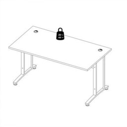 Wyld Haus Dris 150Cm Natural Oak Effect Desk With White Metal Legs - thumbnail 7