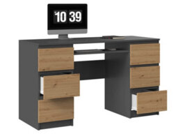 Kuba Desk Anthracite Artisan Oak - thumbnail 2