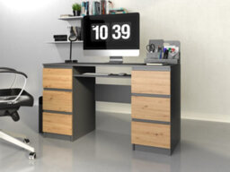 Kuba Desk Anthracite Artisan Oak - thumbnail 4