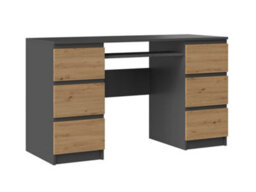 Kuba Desk Anthracite Artisan Oak - thumbnail 1