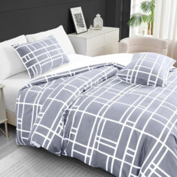 Lazzaro Brick King Size Duvet Cover Sets Premium Brushed Microfiber Kingsize Duvet Cover Sets With Zipper Closure - thumbnail 5