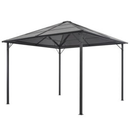 Berkfield Classic Gazebo With Roof Aluminium 3X3 M Black - thumbnail 2