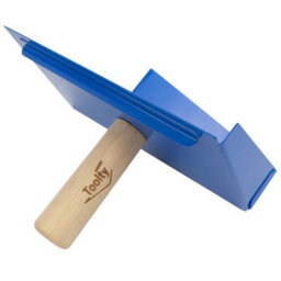 Stainless Steel Mortar Holder With Wooden Handle Powder Coated For Masonry And Finishing Work Toolty Diy - thumbnail 2